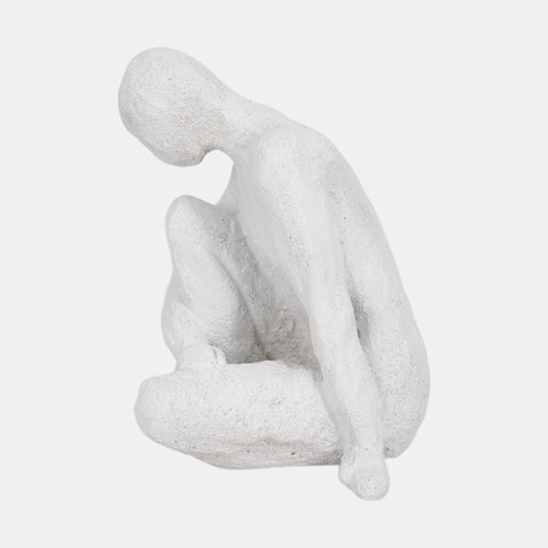 sagebrook home 7" Contemplating Figure Rough Texture White Wishlist Create New