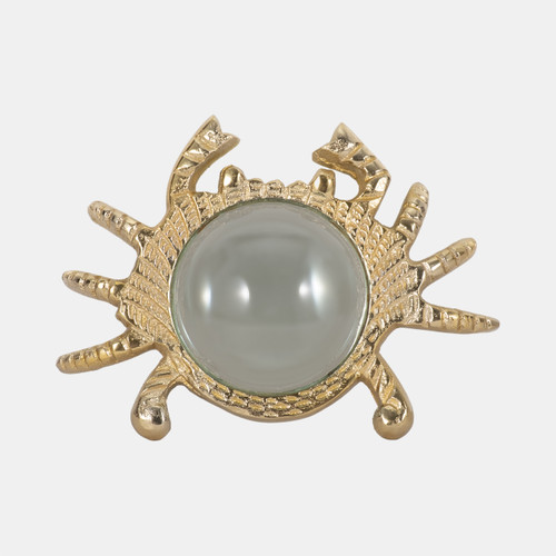 Sagebrook Home 7" Crab Magnifying Glass Gold Wishlist Create New