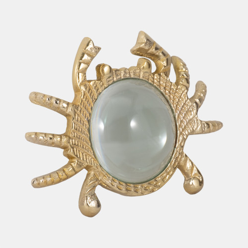 Sagebrook Home 7" Crab Magnifying Glass Gold Wishlist Create New