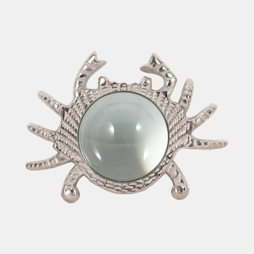 Sagebrook Home 7" Crab Magnifying Glass Silver Wishlist Create New