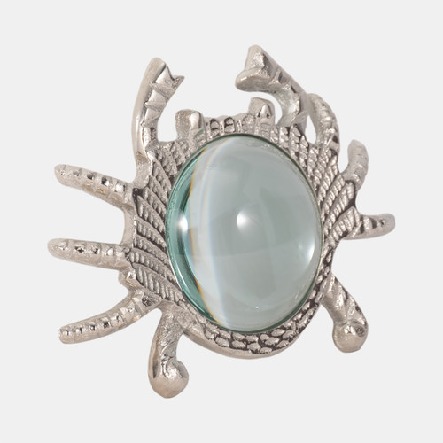 Sagebrook Home 7" Crab Magnifying Glass Silver Wishlist Create New