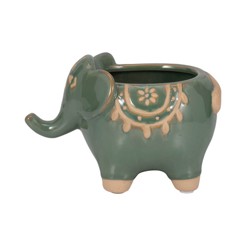 sagebrook home 7" Elephant Planter Green Wishlist Create New