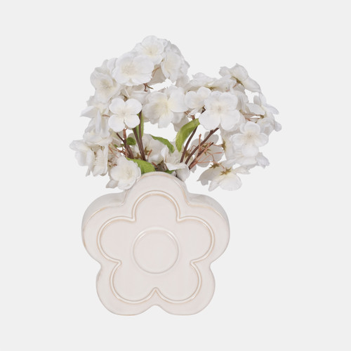 Sagebrook Home 7" Flower Power Object Vase Ivory Wishlist Create New