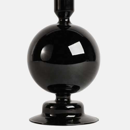Sagebrook Home 7" Glass Bubble Taper Candle Holder Black Wishlist Create New