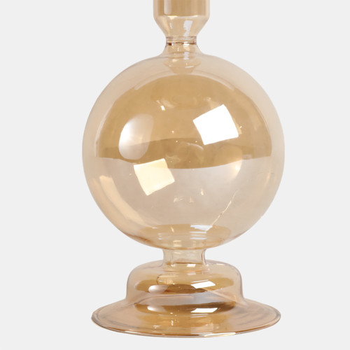 Sagebrook Home 7" Glass Bubble Taper Candle Holder Gold Luster Wishlist Create New