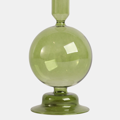 Sagebrook Home 7" Glass Bubble Taper Candle Holder Olive Wishlist Create New