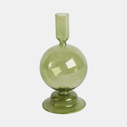 sagebrook home 7" Glass Bubble Taper Candle Holder Olive Wishlist Create New