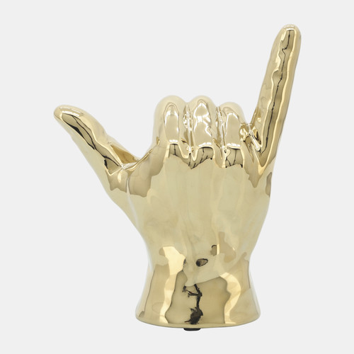 Sagebrook Home 7"h "hang Loose" Hand Gold Wishlist Create New