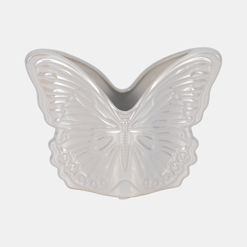 sagebrook home 7" Iridescent Butterfly Planter Ivory Wishlist Create New