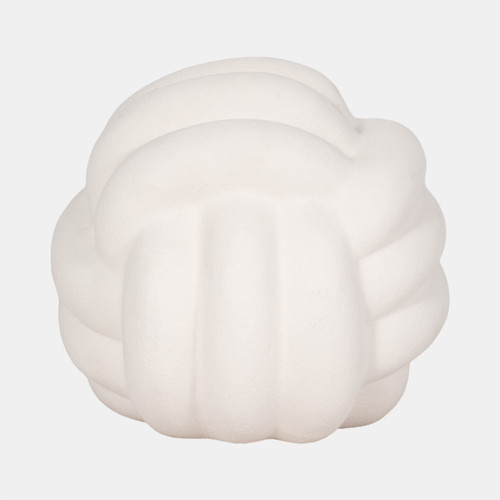 Sagebrook Home 7" Knot Orb Rough Texture White Wishlist Create New