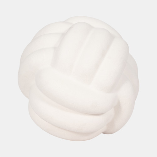 Sagebrook Home 7" Knot Orb Rough Texture White Wishlist Create New