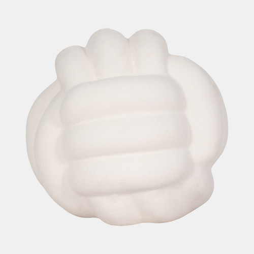 sagebrook home 7" Knot Orb Rough Texture White Wishlist Create New