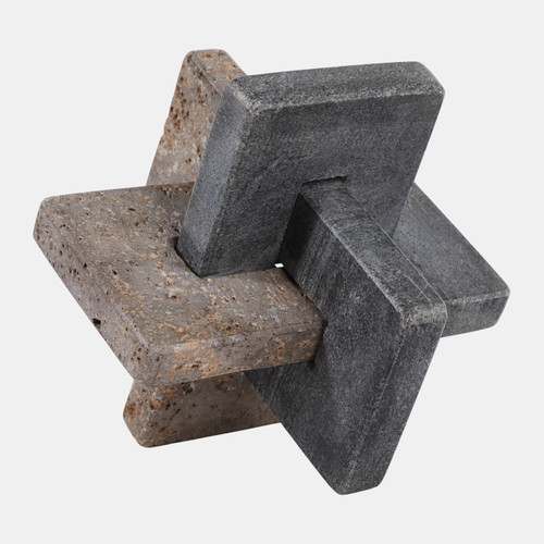 Sagebrook Home 7" Marble & Dark Travertine Knot Black Wishlist Create New