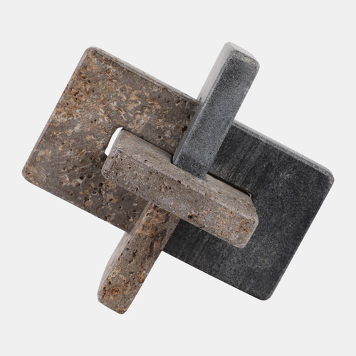 Sagebrook Home 7" Marble & Dark Travertine Knot Black Wishlist Create New