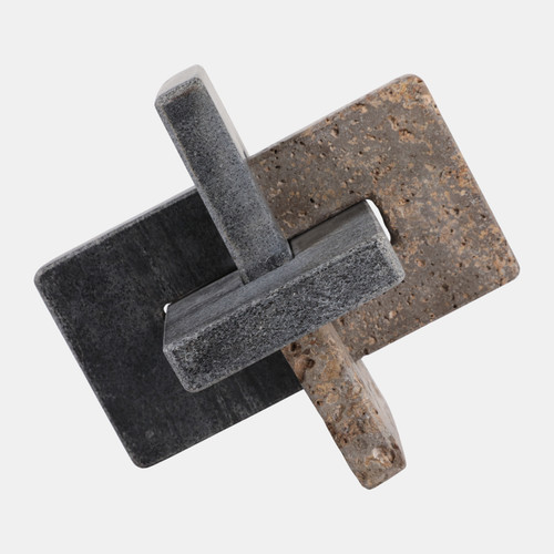 Sagebrook Home 7" Marble & Dark Travertine Knot Black Wishlist Create New