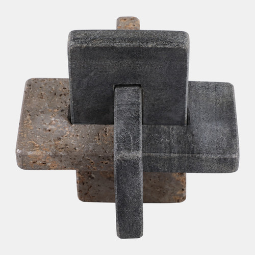 sagebrook home 7" Marble & Dark Travertine Knot Black Wishlist Create New