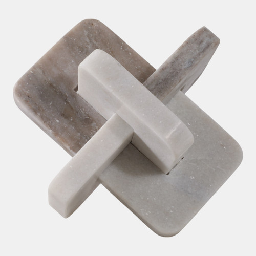 Sagebrook Home 7" Marble Knot White/beige Wishlist Create New