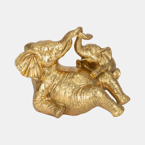 sagebrook home 7" Playful Elephants Gold Wishlist Create New