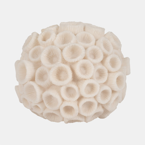 Sagebrook Home 7" Round Coral Orb Ivory Wishlist Create New