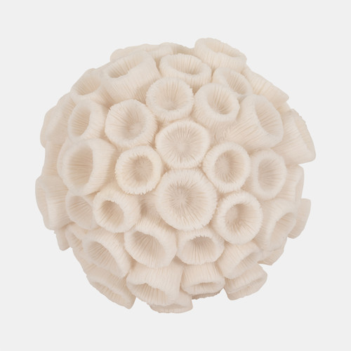 Sagebrook Home 7" Round Coral Orb Ivory Wishlist Create New