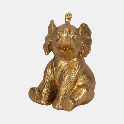 Sagebrook Home 7" Sitting Elephant Gold Wishlist Create New