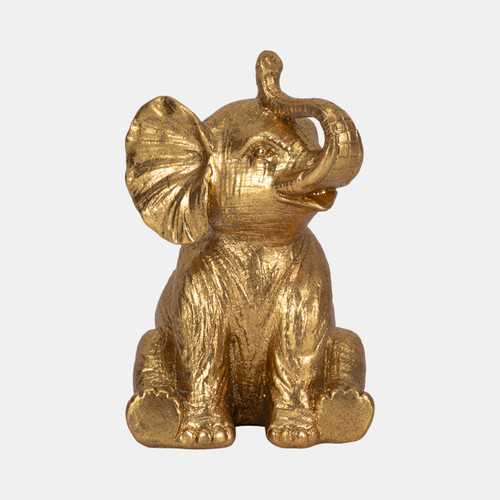 Sagebrook Home 7" Sitting Elephant Gold Wishlist Create New