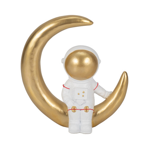 sagebrook home 7" Space Man On Crescent Moon White/gold Wishlist Create New