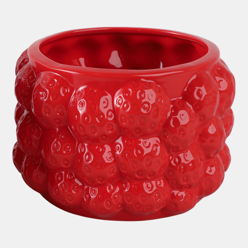 Sagebrook Home 7" Strawberries Flower Pot Red Wishlist Create New