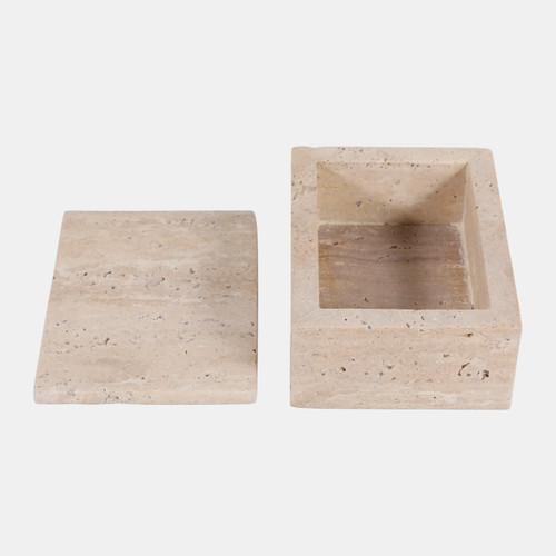 Sagebrook Home 7" Travertine Box Tan Wishlist Create New