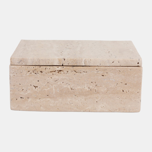 sagebrook home 7" Travertine Box Tan Wishlist Create New