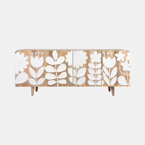 sagebrook home 70x30" Flower Field Applique Cabinet Natural/wht Wishlist Create New