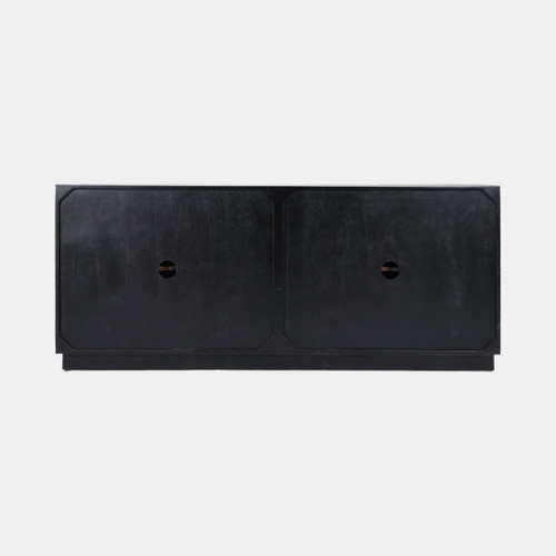 Sagebrook Home 70x30" Half Circle 4-door Cabinet Black Wishlist Create New