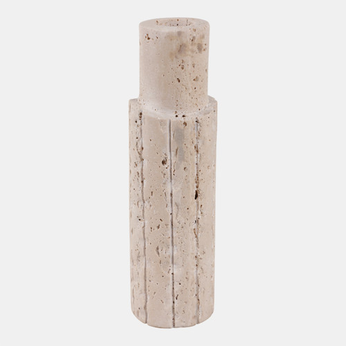 Sagebrook Home 7x2" Raw Edge Travertine Taper Holder Tan Wishlist Create New