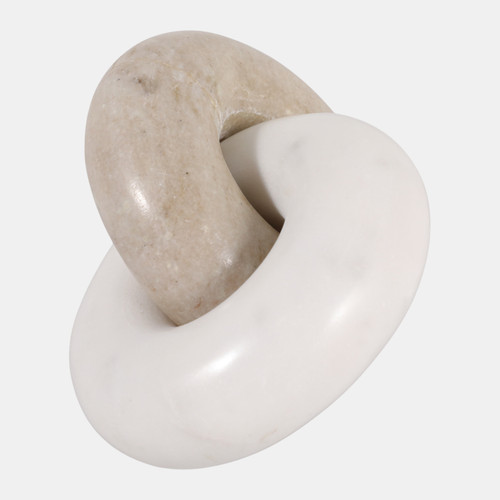 Sagebrook Home 7x4" Double Ring Chain Beige/white Wishlist Create New