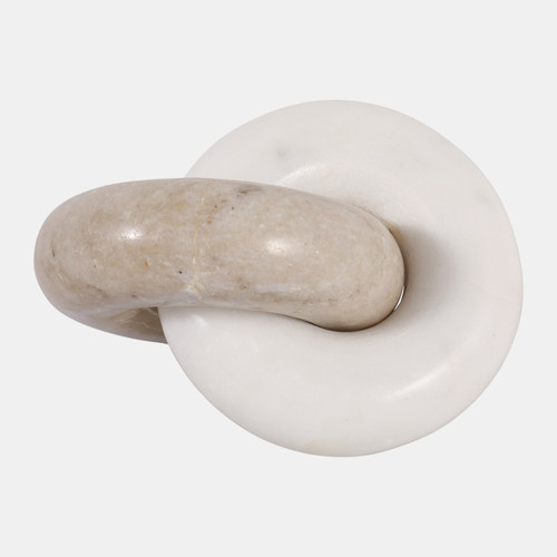 Sagebrook Home 7x4" Double Ring Chain Beige/white Wishlist Create New