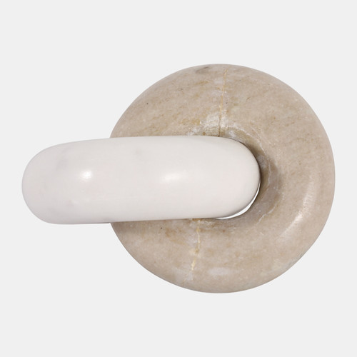 sagebrook home 7x4" Double Ring Chain Beige/white Wishlist Create New