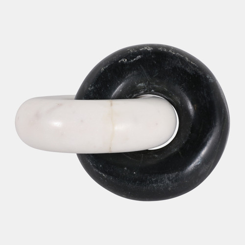 sagebrook home 7x4" Double Ring Marble Chain Black/white Wishlist Create New