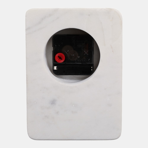 Sagebrook Home 7x4" Marble Clock With Brass Details White Wishlist Create New