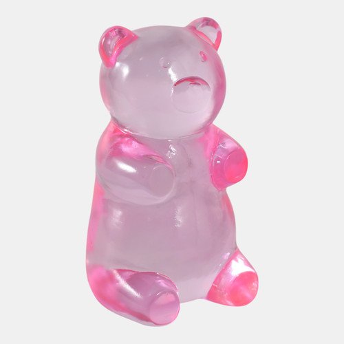 Sagebrook Home 7x4" Transparent Resin Gummy Bear Pink Wishlist Create New