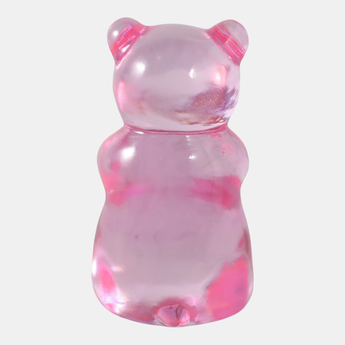 Sagebrook Home 7x4" Transparent Resin Gummy Bear Pink Wishlist Create New