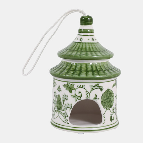 sagebrook home 7x5" Chinoiserie Pagoda Bird House Green/white Wishlist Create New