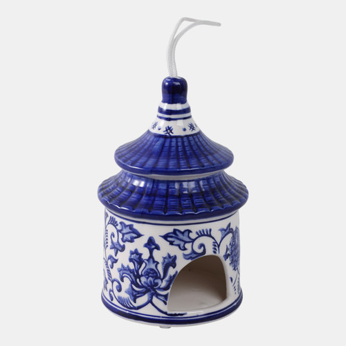 Sagebrook Home 7x5" Chinoiserie Pagoda Bird House White/blue Wishlist Create New