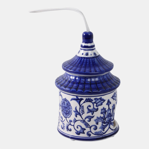 Sagebrook Home 7x5" Chinoiserie Pagoda Bird House White/blue Wishlist Create New