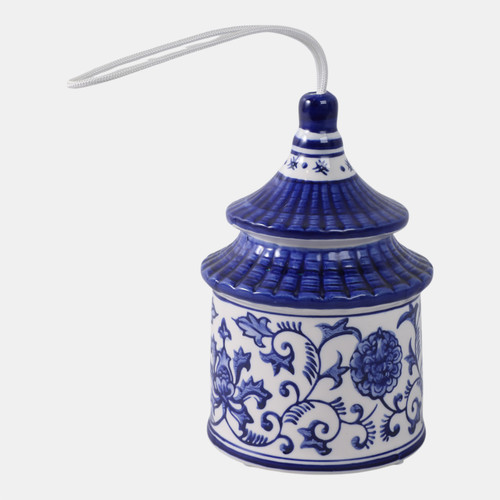 Sagebrook Home 7x5" Chinoiserie Pagoda Bird House White/blue Wishlist Create New