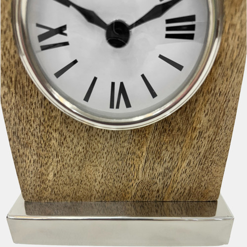 Sagebrook Home 7x5" Mango Wood Clock Natural/silver Wishlist Create New