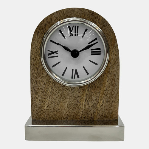 sagebrook home 7x5" Mango Wood Clock Natural/silver Wishlist Create New