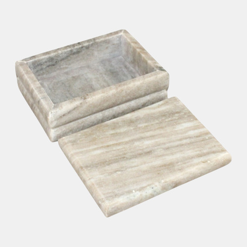Sagebrook Home 7x5" Ribbed Layered Marble Box Beige Wishlist Create New