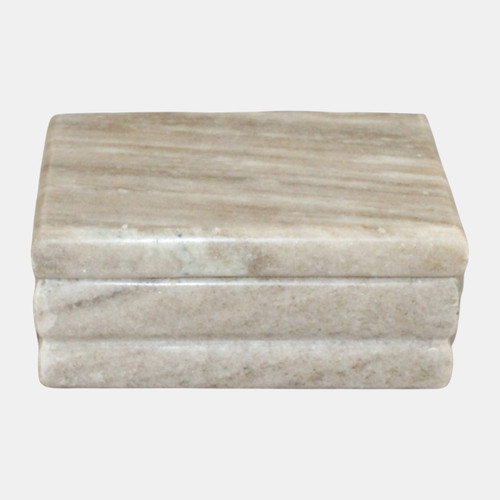 sagebrook home 7x5" Ribbed Layered Marble Box Beige Wishlist Create New