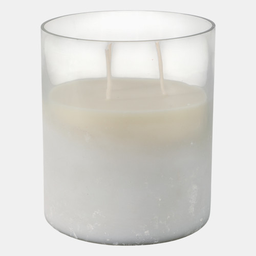 Sagebrook Home 7x6" 65 Oz Jasmine Frosted Glass Candle Clear Wishlist Create New
