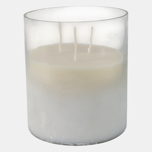 sagebrook home 7x6" 65 Oz Jasmine Frosted Glass Candle Clear Wishlist Create New